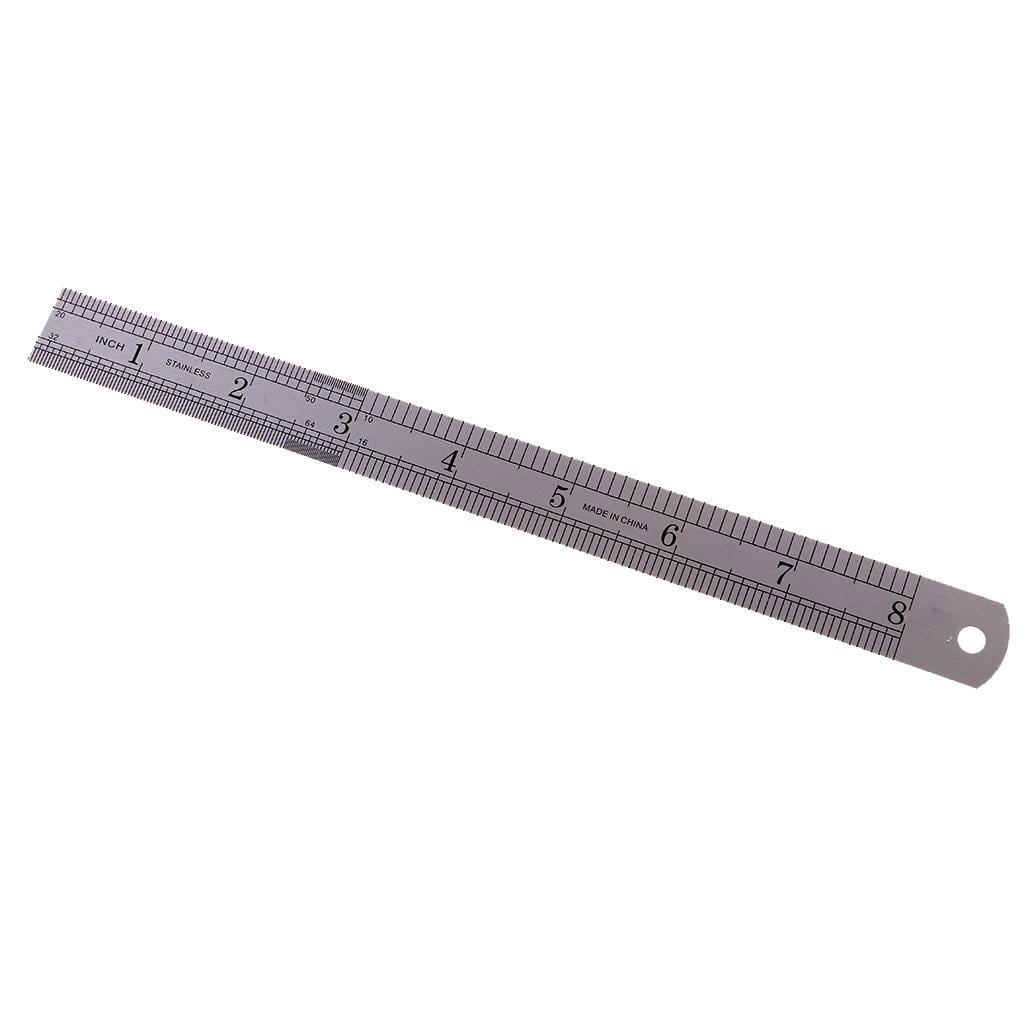 12 Inch Silver Metal Ruler with Black Velour Case-Can Be Personalized