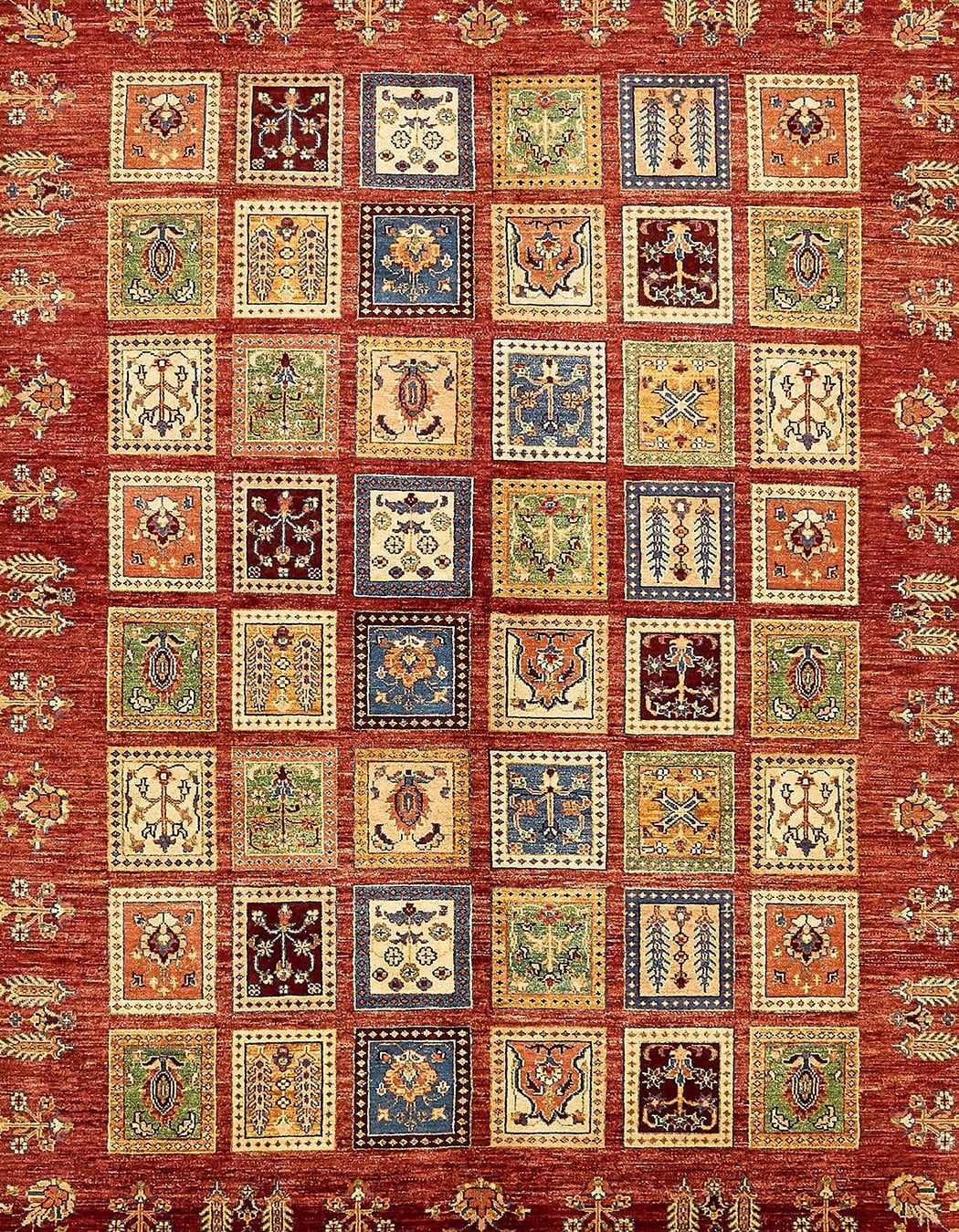 Ahgly Company Indoor Rectangle Abstract Red Abstract Area Rugs, 5' x 7 ...