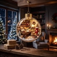 thumbnail image 5 of Qwtwty Glowing Christmas Decorations Mini Story Ornament, Light-Up Holiday Scene Christmas Tree Hanging Decoration with Warm LED Light, 5 of 7