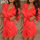 thumbnail image 1 of Batas Mujer Casual Hogar Seda Hielo Albornoz Camisón Pijamas Mujer, 1 of 7