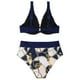 thumbnail image 4 of Traje de baño de bikini con espalda abierta y cintura alta sexy con estampado dividido para mujer de verano Fridja nalpqowj55890, 4 of 4