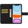 thumbnail image 6 of Compatible with iPhone 15 Pro Case with Card Holder Leather Flip Folio Case Retro Embossing with Kickstand Magnetic Protective Cover Wallet Case for iPhone 15 Pro 6.1 inch Black XCM, 6 of 16
