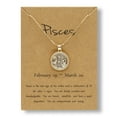 thumbnail image 1 of PVCS Chaîne de Pièces Dorée Collier Jour et Nuit Douze Constellations Collier Couple, 1 of 1