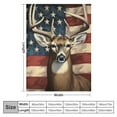 thumbnail image 4 of BCIIG American Deer Blanket Gifts for Kids Adults Soft Warm Lightweight Cozy Animal American Flag Deer Throw Blankets for Sofa Couch Bed Room Decor  60x80in, 4 of 6