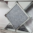 Modern Silver Mirrored Accent Console Table, Glass Entrance Entryway