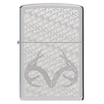 thumbnail image 2 of Zippo Lighter: Realtree Logo with Antlers, Engraved - High Polish Chrome 48751, 2 of 6