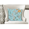 thumbnail image 4 of Ambesonne Cartoon Throw Pillow Cover 2 Pack, Marine Creatures Art, 18", Teal Orange, 4 of 6