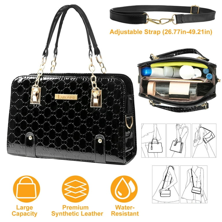  TSAWES Handbags for Women Purses Crossbody Bag Top Handle Purse  Medium Tote Bag Vegan Leather Shoulder Bag (Black) : Clothing, Shoes &  Jewelry