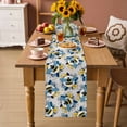 thumbnail image 2 of Gray Bees Farmhouse Table Runner 72 Inches, Spring Summer Botanical Flowers Bed Runner Dresser Scarves Tabletop for Indoor Outdoor Parties/Ceremony/Banquet, 16" x 72", 2 of 9