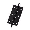 thumbnail image 1 of 6 piezas con bisagras de gabinete de hierro Bisagras de puerta 2.36 "x1.41" Bisagras de cabeza de corona Bisagras de muebles negras Caja de cajón de armario Bisagras Paquete de tornillos, 1 of 4