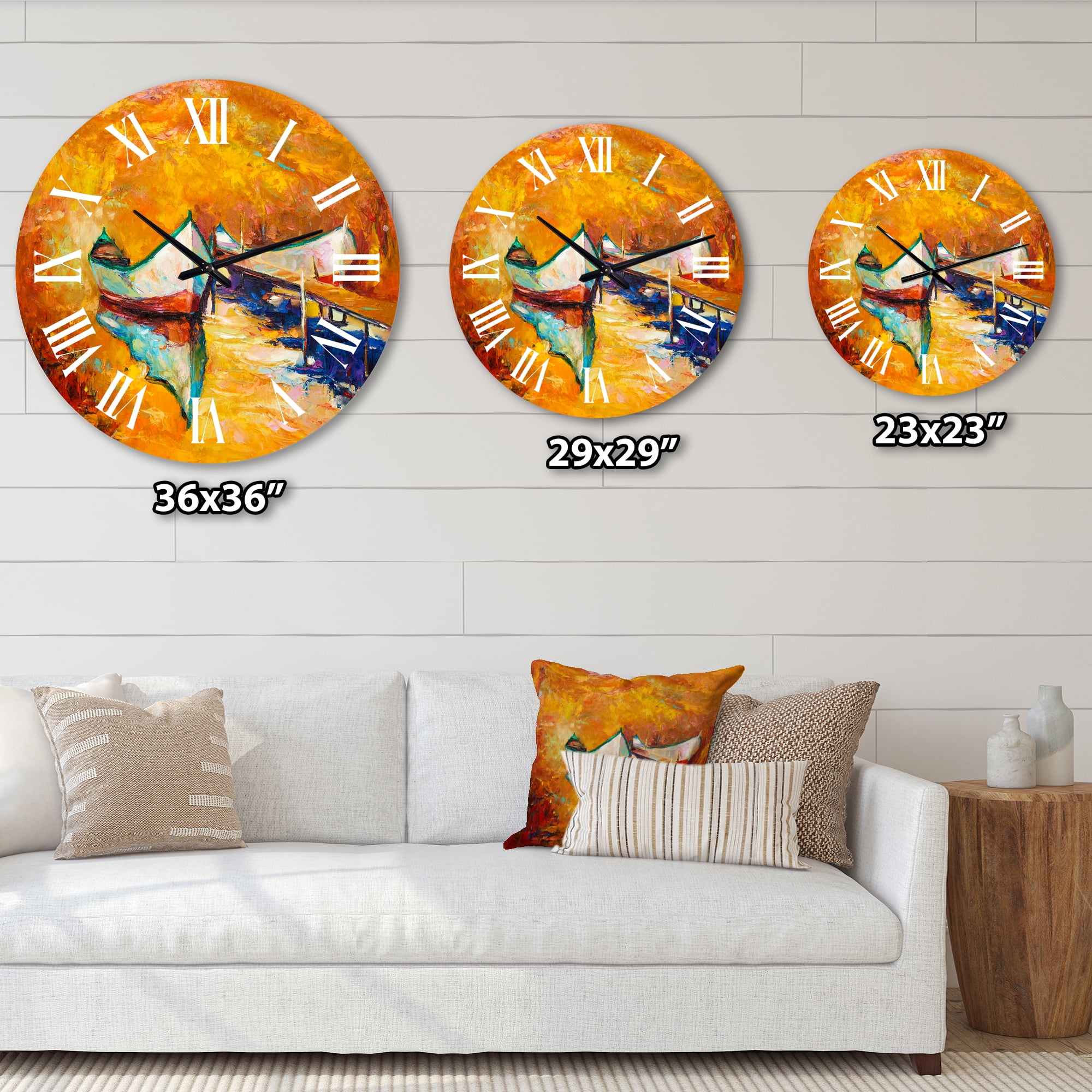 Designart 1 in Coastal Wall Clock