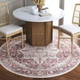 thumbnail image 2 of SAFAVIEH Arizona Alaia Medallion Polyester Area Rug, Rust/Beige, 6' x 6' Round, 2 of 7