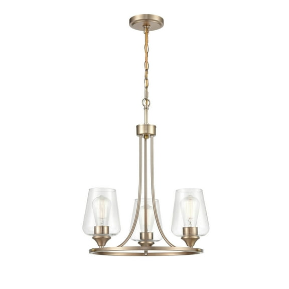 Millennium Lighting Ashford 3-Light 18 in. Modern Gold Hardwired Chandelier (1-Pack)