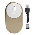 thumbnail image 1 of 2.4Ghz Wireless Mouse Chargeable Bluetooth Optical USB Plugin Notebook Office Accessories(Golden ), 1 of 4