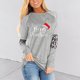 thumbnail image 1 of Puntoco Blusa de manga larga con estampado de moda para mujer Blusa de cuello redondo con rayas Casual tops Puntoco Puntoco-545, 1 of 5
