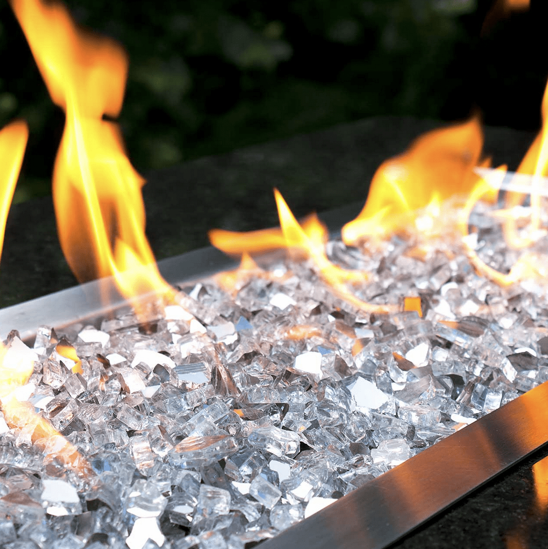 1/2" Platinum Reflective Fire Glass 10lbs