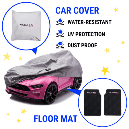 Ford Mustang Kids Ride On Car 24V w/ Remote Control, MP3, 3 Speeds, Rubber Tires, LED Lights - Pink