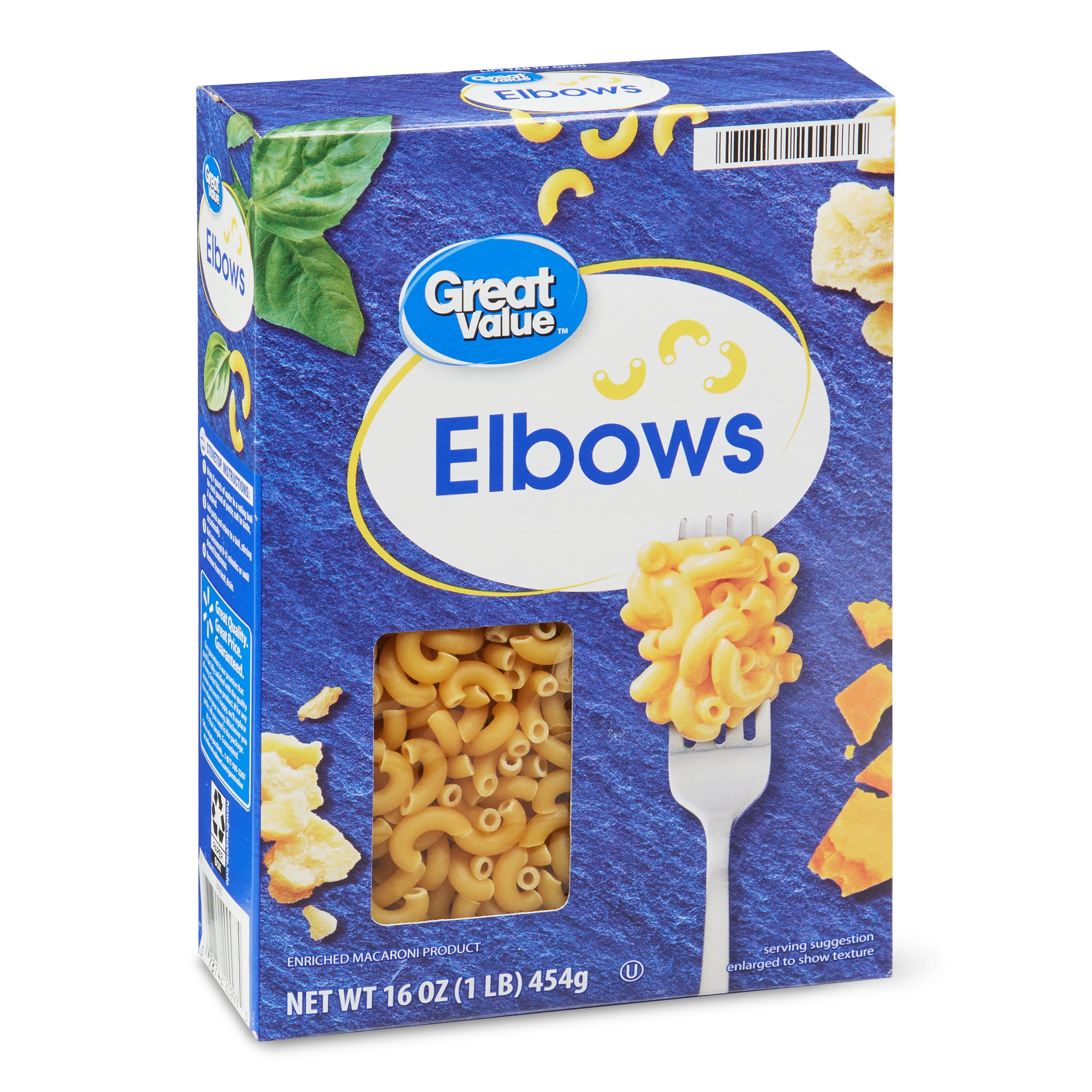 Great Value Elbows Pasta, 16 oz