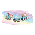 thumbnail image 1 of Day Care Wall Decals for Care Taker Daycare - Animals in Railroad Car Enjoying Ride Train DIY & Creativity Boy Girl Bedroom Wall Sticker - Size: 20 In x 10 In, 1 of 5