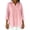 Pink, variant on Lenpel Long Sleeve Womens Tops Cotton Linen Fashion Collared V Neck Oversized Blouses Casual Side Split High Low Hem Shirts Fall Outfits