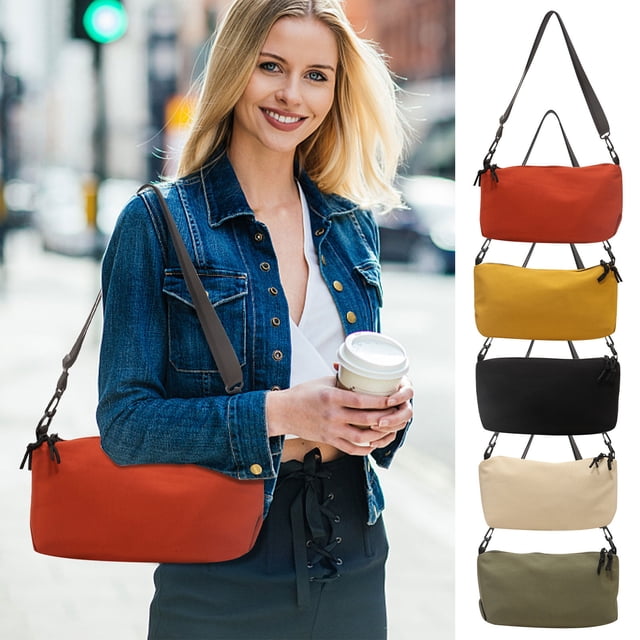 Bolso bandolera de moda para mujeres y hombres - Estilo deportivo casual con gran capacidad y diseño de color liso para lo esencial del día a día