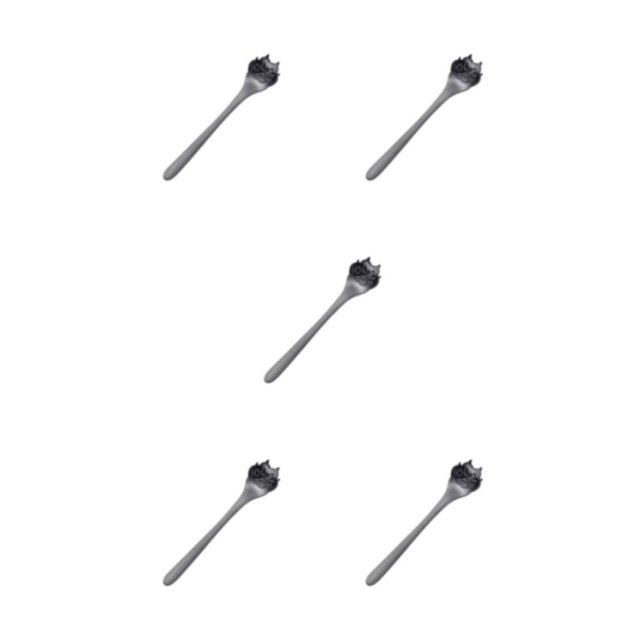 kurtrusly Exquisite Mixing Spoon Essential Teaware For Home And Office Exquisite dog paw black 1 5Set