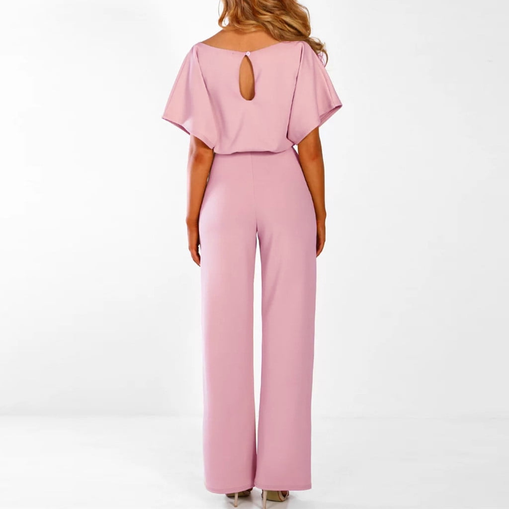 Women's Jumpsuits / Stylish One-Piece Outfits / Pink Greta Jumpsuit