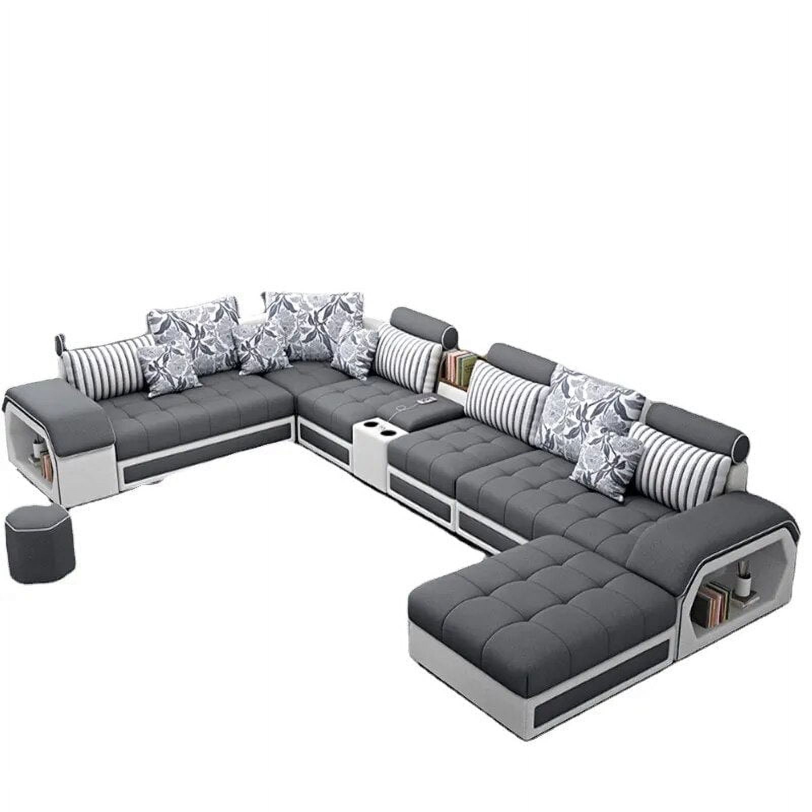KAISERINC Fabric Adjustable Sectional Sofa
