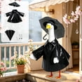 thumbnail image 4 of PoyoKee Porch Goose Outfits, Floral Dress Goose Outfits with Umbrella, Summer Outdoor Porch Decor for 23 inch Backyard Statue, Home Decor - Black, 4 of 8
