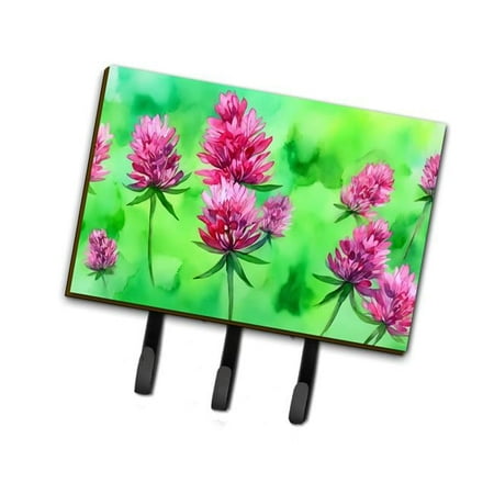 Carolines Treasures DAC1712TH68 9 x 6 in. Unisex Vermont Red Clover in Watercolor Leash or Key Holder