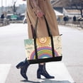 thumbnail image 4 of FORMRS Laptop Tote Bag for Women with 15.6" Computer Compartments Handbag, Beige Rainbow, 4 of 7