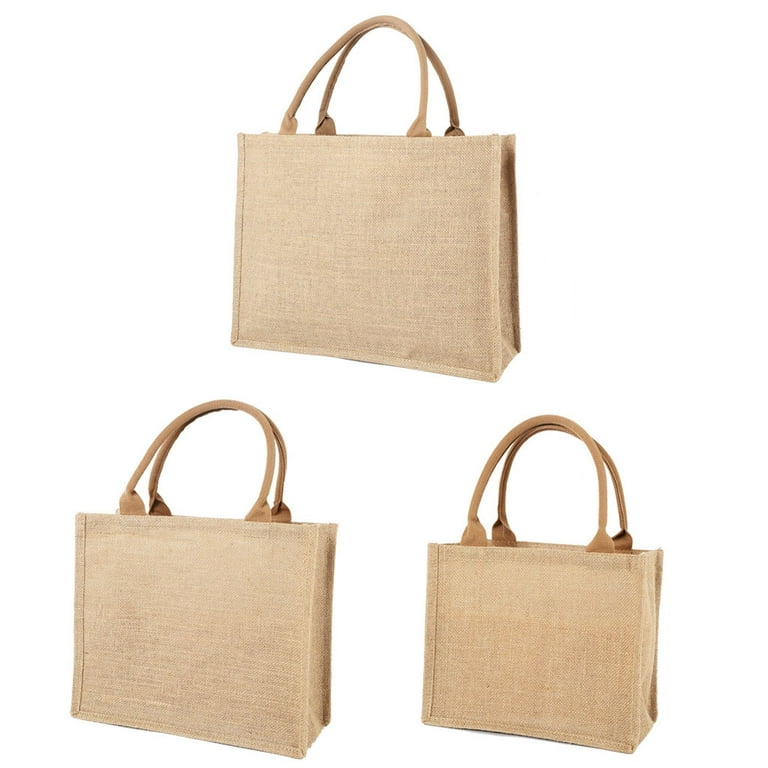 Shopping Tote OEM Eco Friendly Blank Canvas Jute Burlap Tote Bags