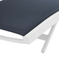 thumbnail image 5 of Lounge Chair Chaise, Set of 4, Aluminum, Metal, Steel, White Blue Navy, Modern Contemporary Urban Design, Outdoor Patio Balcony Cafe Bistro Garden Furniture Hotel Hospitality, 5 of 5