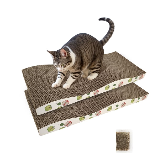 Tabla de rascar para gatos TIMHAKA, rascador corrugado para interiores