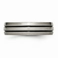 thumbnail image 4 of Titanium Enameled Grooved 6mm Satin Band, 4 of 8