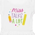 thumbnail image 4 of Inktastic Back to School Miss Talks a Lot Girls Toddler Dress, 4 of 5