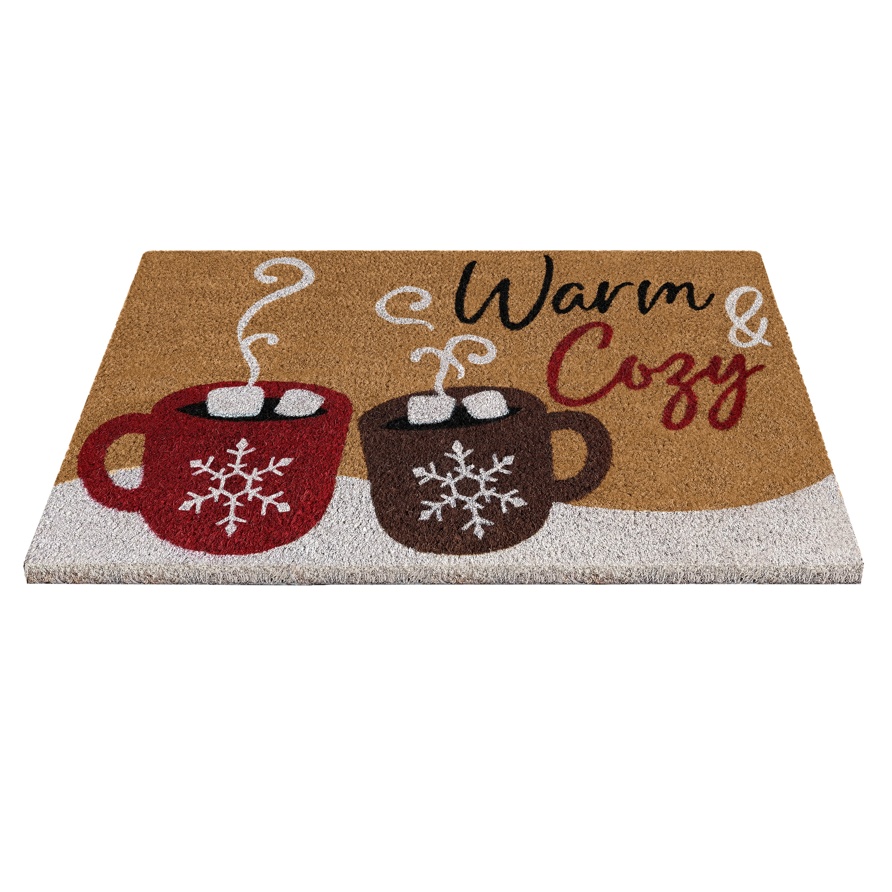 Achim Printed Coir Holiday Doormat 18" x 30" - Warm and Cozy