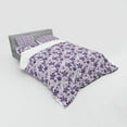 thumbnail image 3 of Ambesonne Floral Bedding Set 3 Pcs, Petals Curves, Twin XL, Purple Grey Purple, 3 of 3