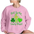 thumbnail image 2 of Qiopertar Mode Femmes Saint-Patrick Décontracté Manches Longues Col Rond Imprimé Chandail en Molleton Dames Hauts Blouse Offres de la Semaine Liquidation Moins de 5$ jusqu'à 90 % de Réduction, 2 of 5