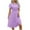 Purple, variant on Short Sleeve Dresses for Women, Elegant Crewneck T Shirt Dress Pleated Casual Loose Tunic Mini Dress for Work Office