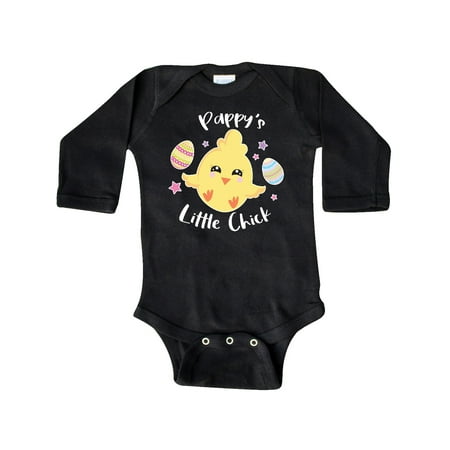 

Inktastic Happy Easter Pappy s Little Chick Gift Baby Girl Long Sleeve Bodysuit