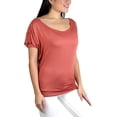 thumbnail image 4 of ToBeInStyle Womens Relaxed Fit Dolman Blouse Top Soft Feel, 4 of 6