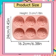 thumbnail image 3 of Liulin Rose Silicone Mold, 6-Cavity Non-Stick Rose Mold, Food Grade Flower Molds Silicone for Chocolate, Candy, Soap, Jelly, Pudding, Cake, Muffin, Cupcake and Ice Cube, 9.5" x 6.4", Pink, 3 of 9