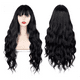 thumbnail image 1 of Peluca Natural Larga 72cm Ondulada Negro Para Mujer, 1 of 5