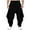 Pants-A296Black, variant on Mens Hippie Pants Loose Fit Soft Breathable Fabric Yoga Pants Elastic Waist Harem Style Design Lounge Pants Meditation Yoga Wear