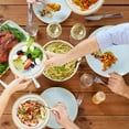 thumbnail image 4 of 25 White Plastic Bowls with Gold Rim, Deep Plate for Weddings & Parties, 360ml - Reusable & Strong, 4 of 7
