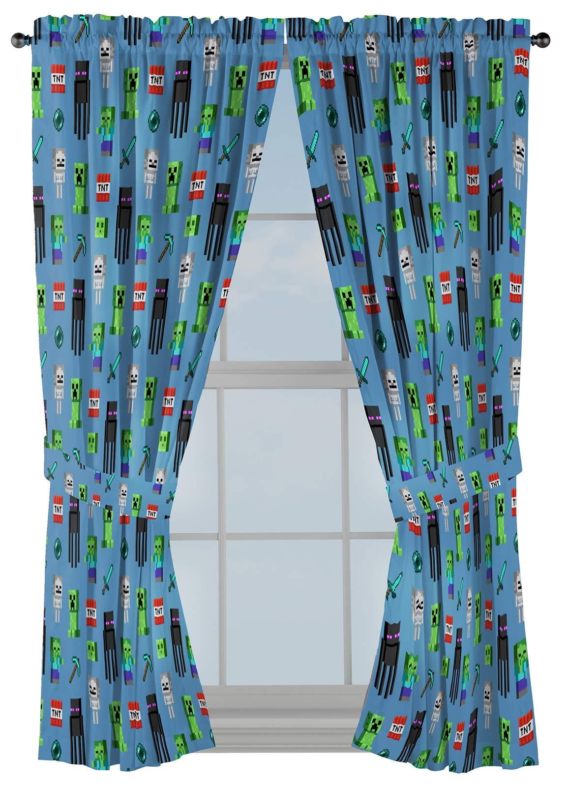 Minecraft Monster Hunters 63" Inch Drapes Beautiful Room Décor & Easy