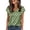 Green#9527, variant on CONZONE Women's Summer T-Shirts Short Sleeve Satin T Shirts for Women Casual V Neck Dot Graphic Lightweight Tees Soft Cozy Dailywear