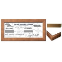 Sales Tax Certificate Wood Frame - 8.5 x 3.5 inches - Metallic Bronze Wood