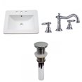 thumbnail image 1 of American Imaginations 21-in. W 3H8-in. Ceramic Top Set In White Color - Drain Incl. AI-32909, 1 of 9
